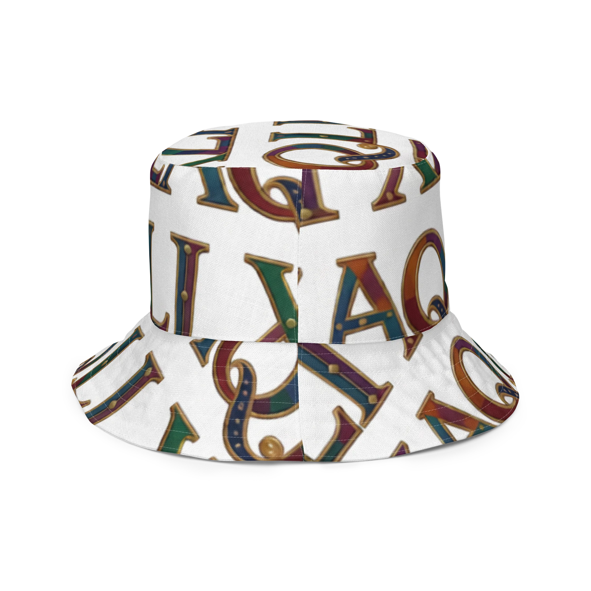 XZAQLI Monogram Bucket Hat (White) product image (2)