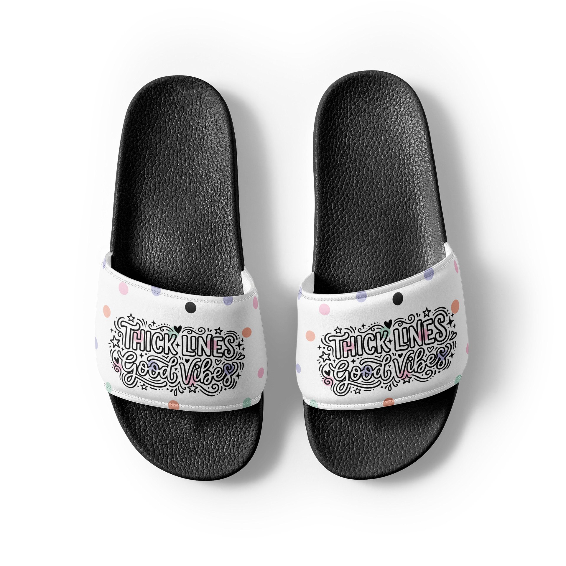 Good Vibes Polka Dot Men's Slides product image (4)