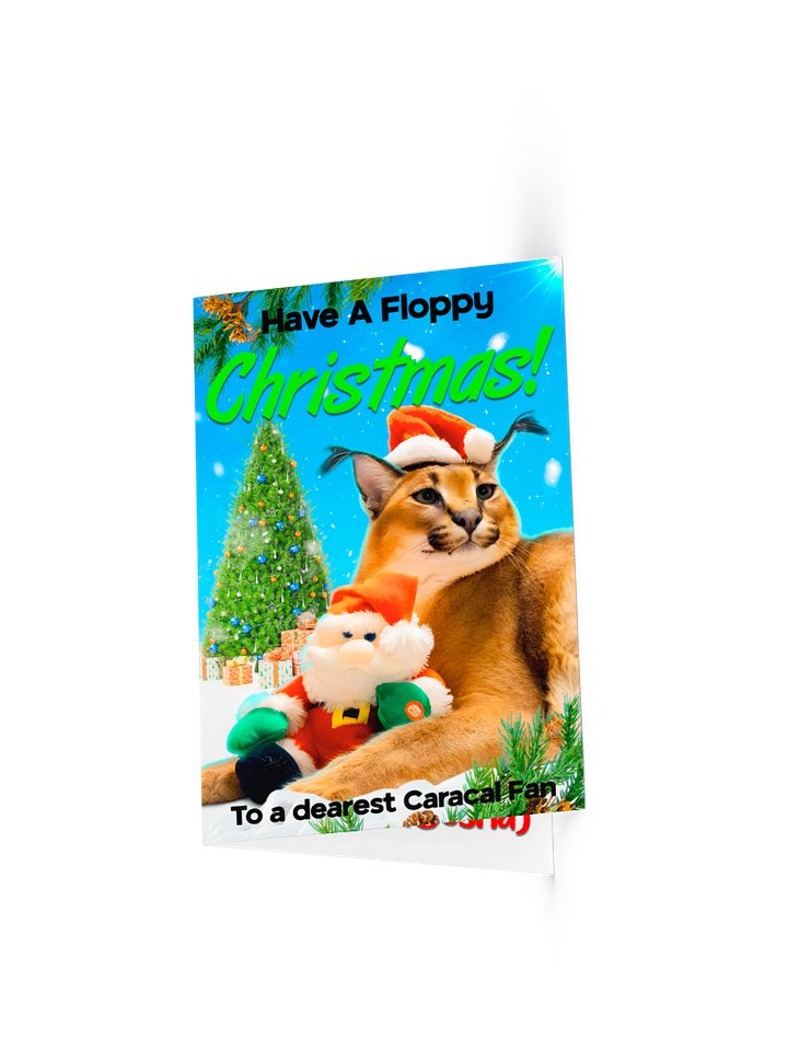 Christmas Floppa Caracal Cat Card product image (1)
