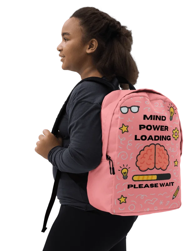 Mind Power Loading… Please Wait Backpack (Tropical Pink) product image (1)