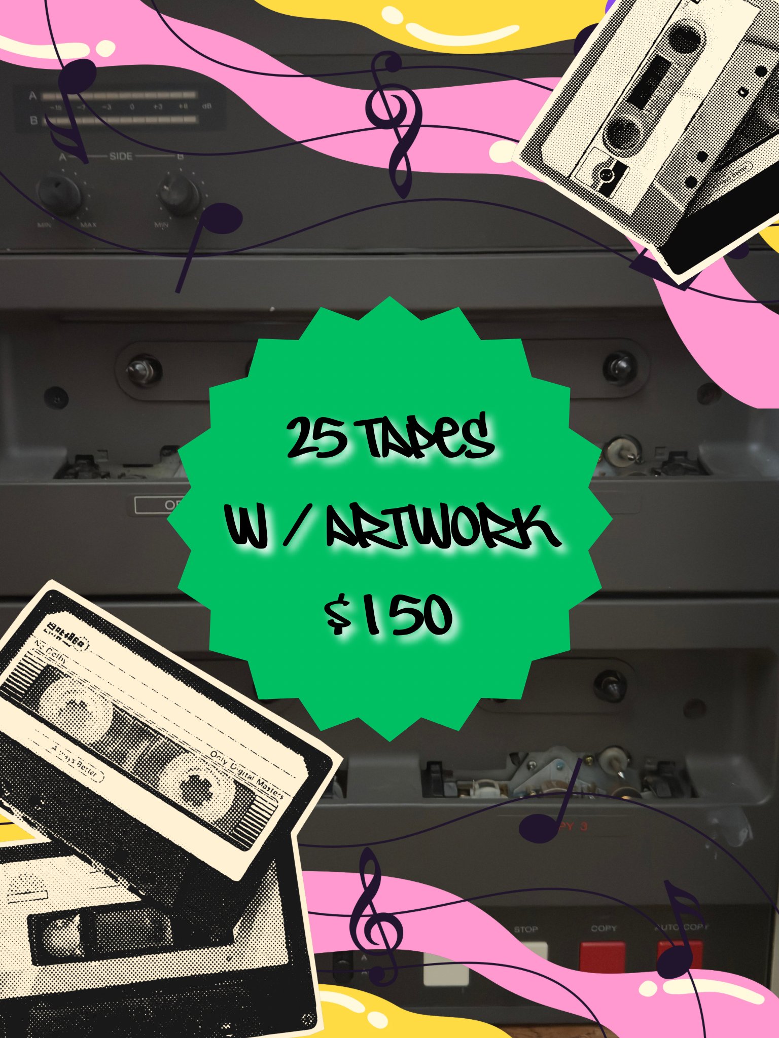 Cassette Dubbing Package: 25 Tapes / W ARTWORK product image (1)