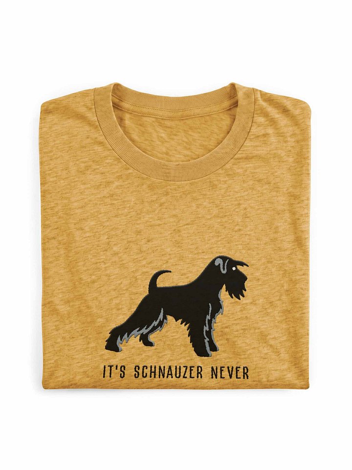 It's Schnauzer Never T-Shirt(Embroidered) of a Miniature Schnauzer(Black) product image (1)