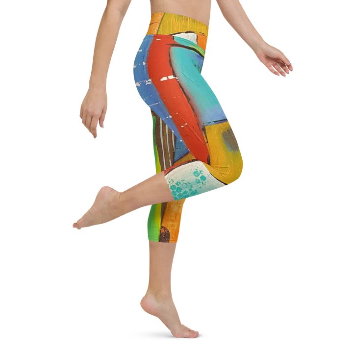 original painting printed on leggings, yoga leggings, work out with style product image (1)