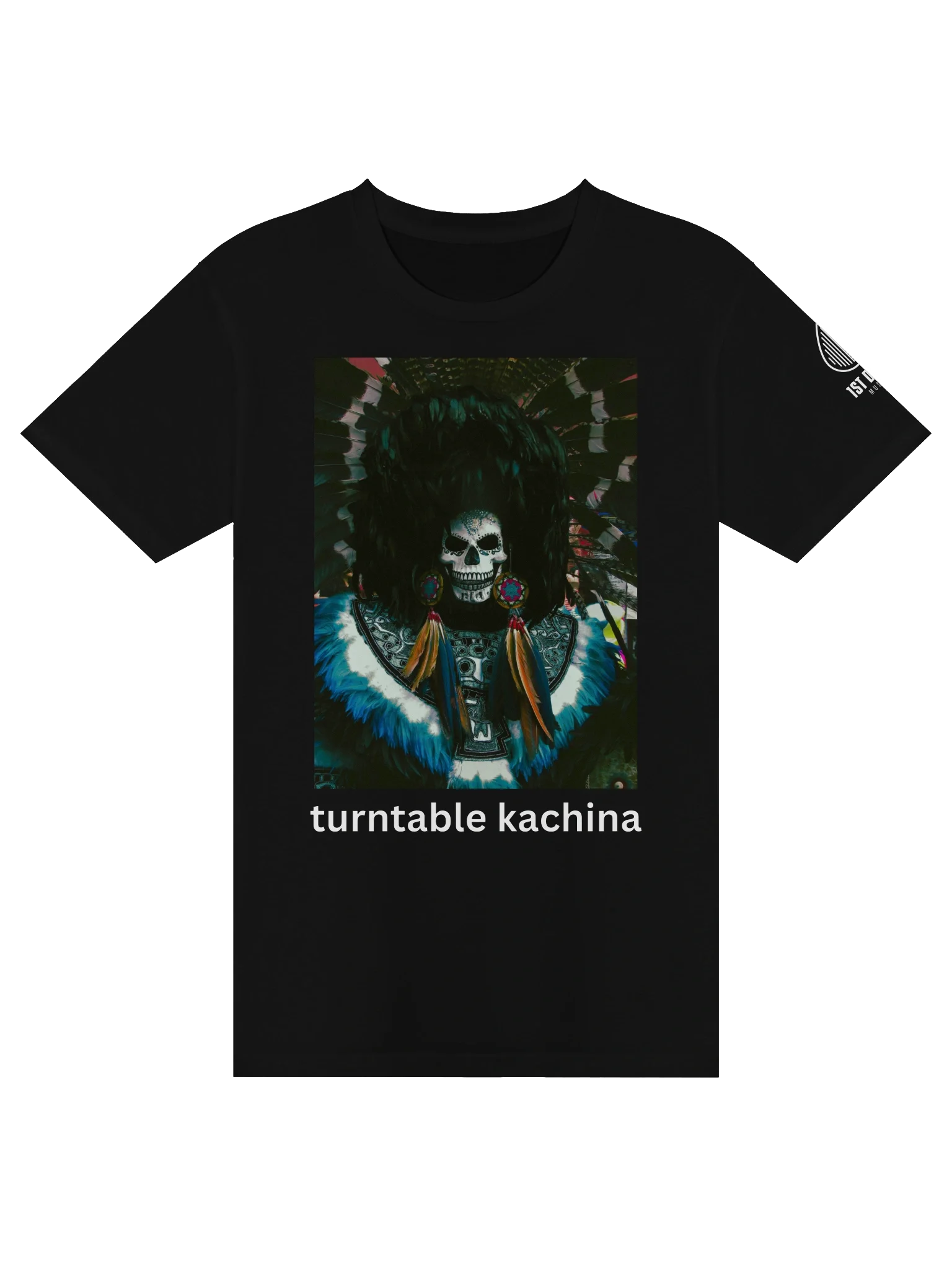 Turntable Kachina Dia De Los Dine' Unisex T-shirt — view 2