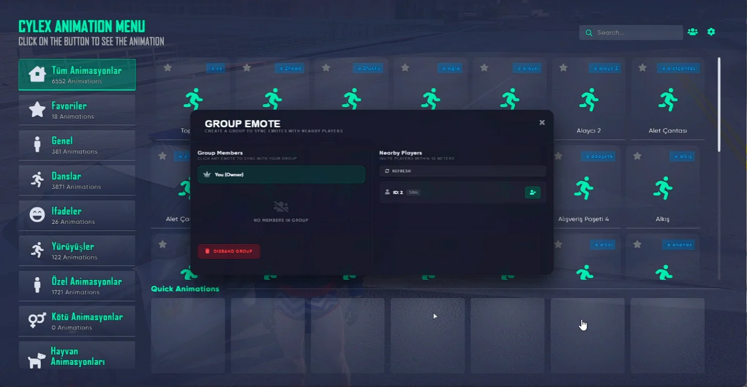 FiveM NEW Animation Menu V2 (Custom Emotes, Dances, Sync Emotes AND MORE!) [ QB / ESX / QBOX ] product image (3)