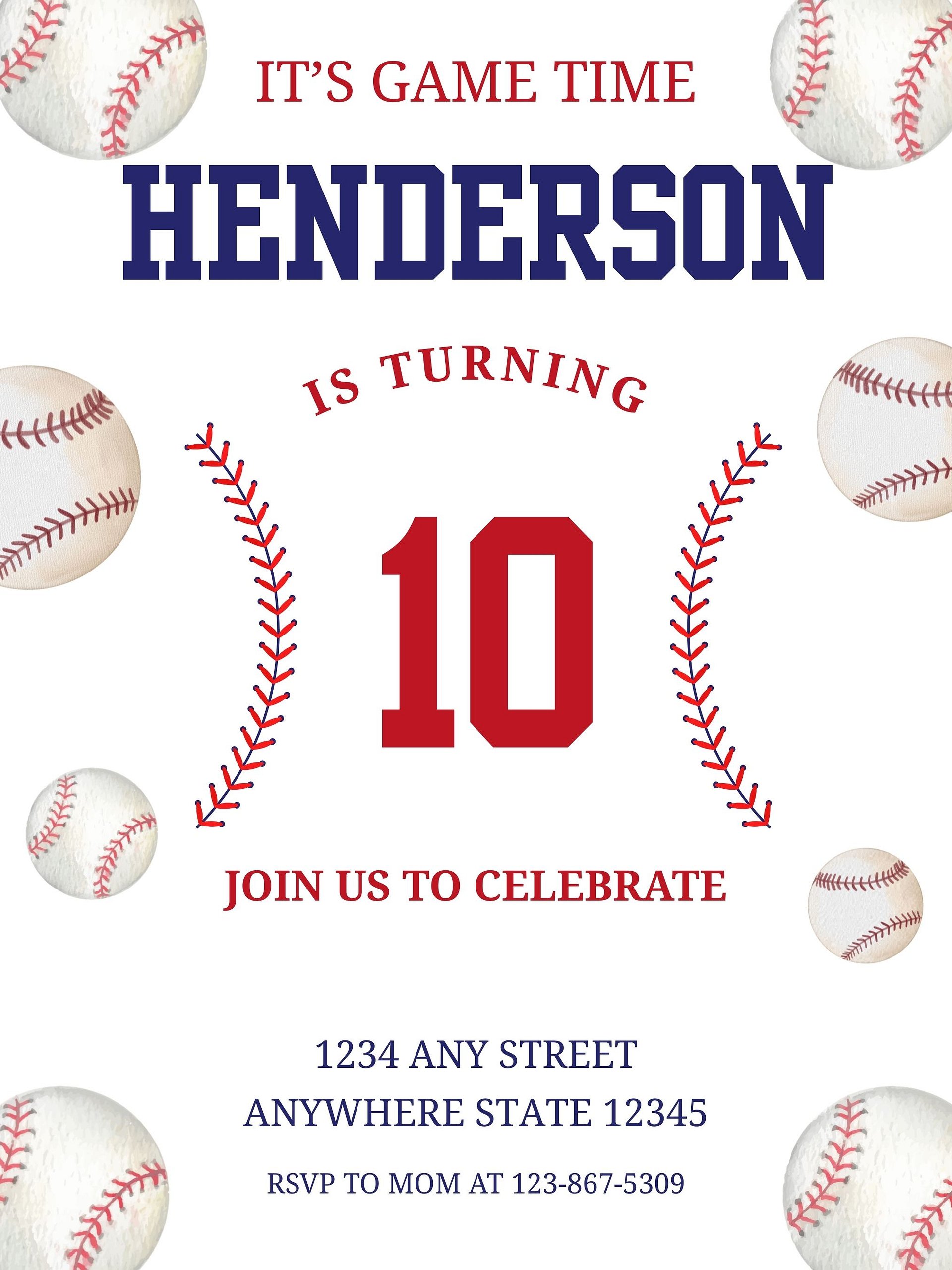 Step Up to the Plate: Customizable Baseball Birthday Invitation product image (1)