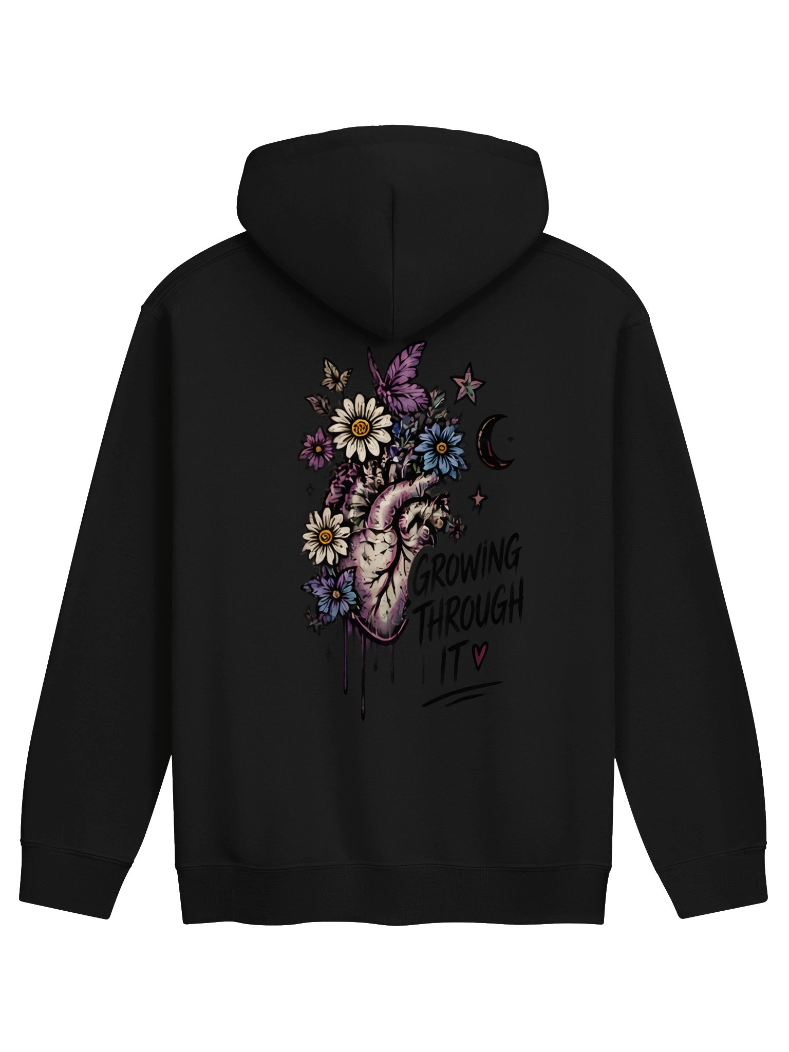 Growing Through It Floral Heart Hoodie | Haven Teen Collection product image (14)