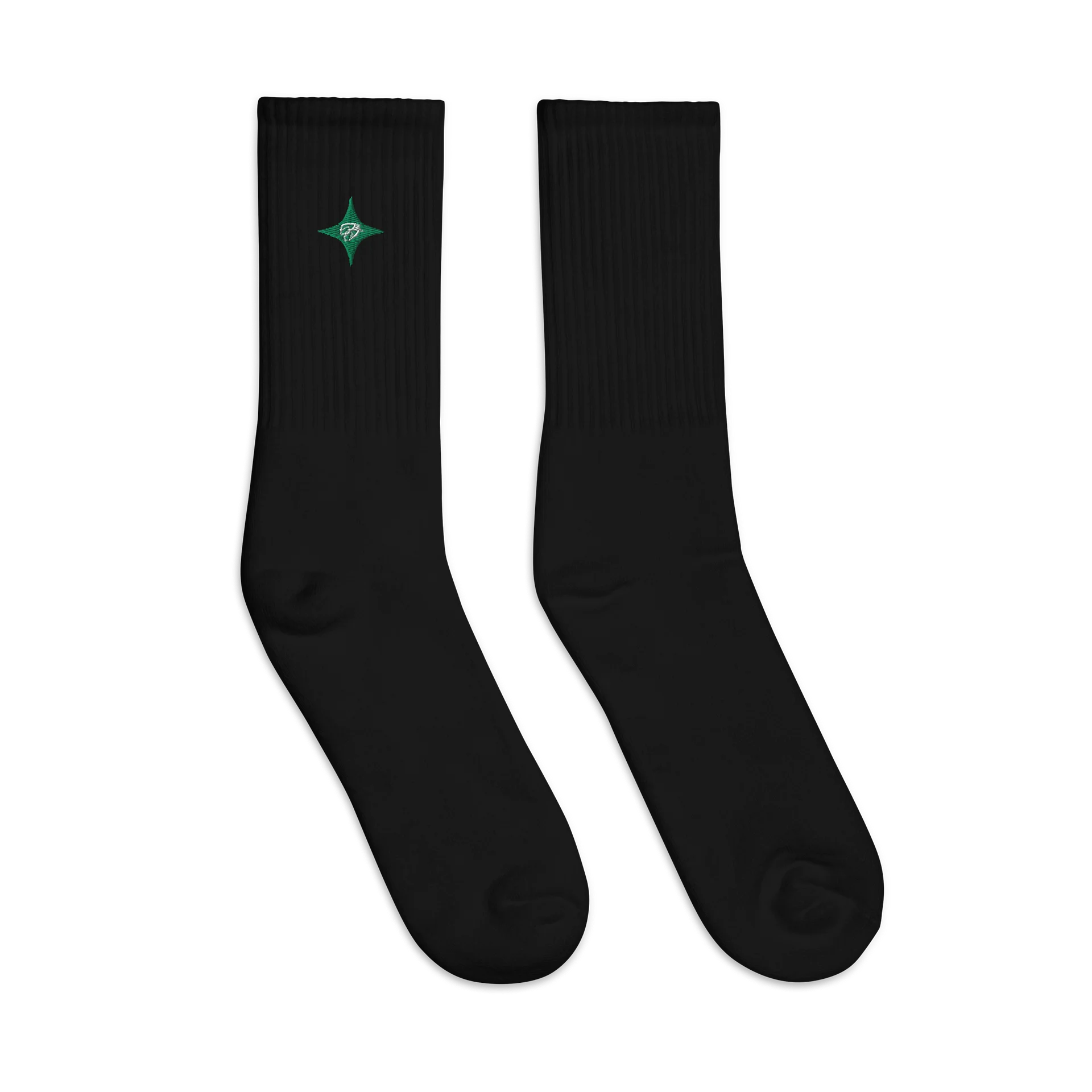 F&F Star Embroidered Crew Socks (GRN) product image (3)