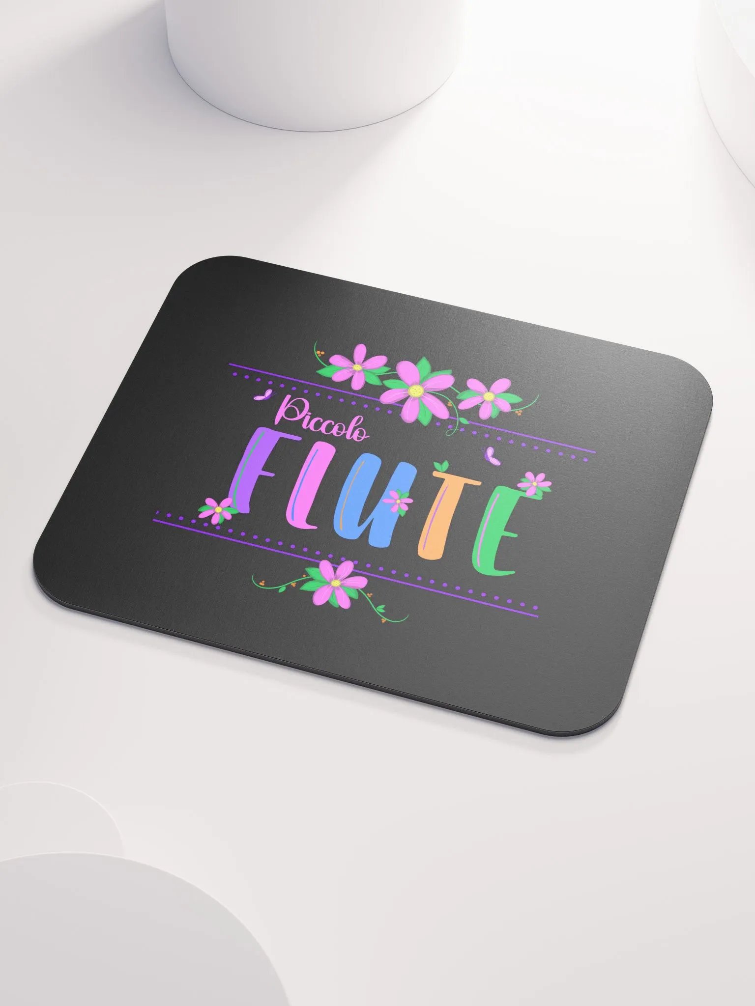Floral Flute Piccolo Mouse Pad product image (3)