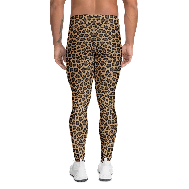 Comfortable Men's Leggings with Bold Brown Leopard Print product image (2)