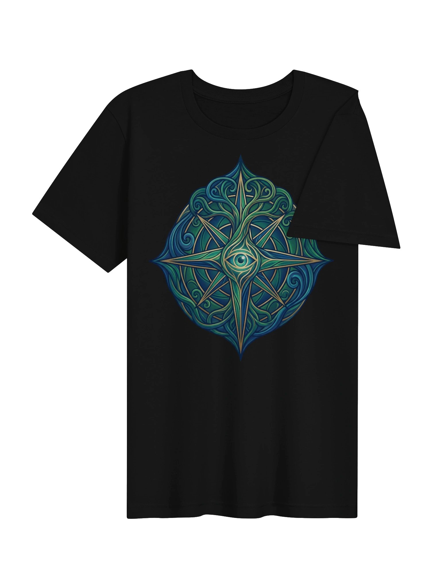 Mystic Compass Bella Canvas Shirt, Spiritual Graphic Tee, Third Eye Mandala Shirt, Intuitive Soul Path T-Shirt, Boho Celestial Tee product image (5)