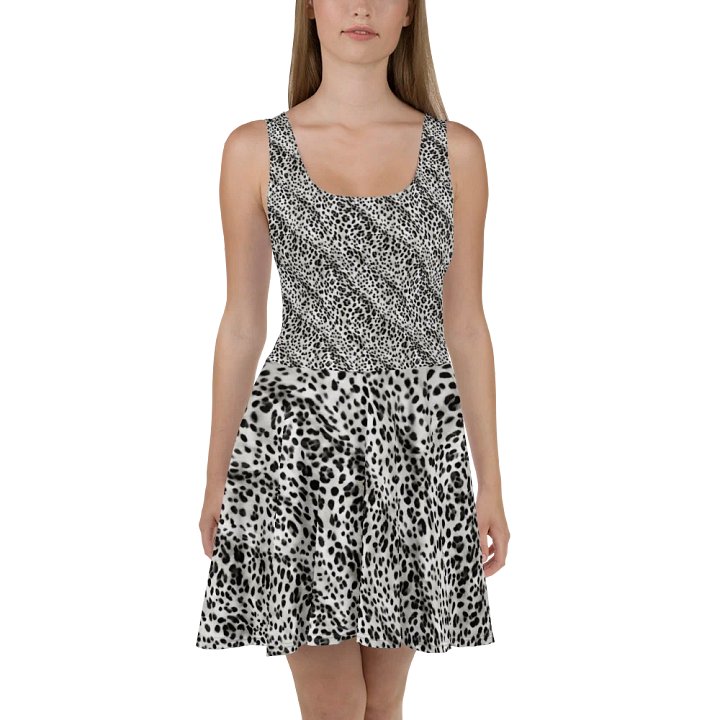 Grey Leopard Skater Dress product image (2)