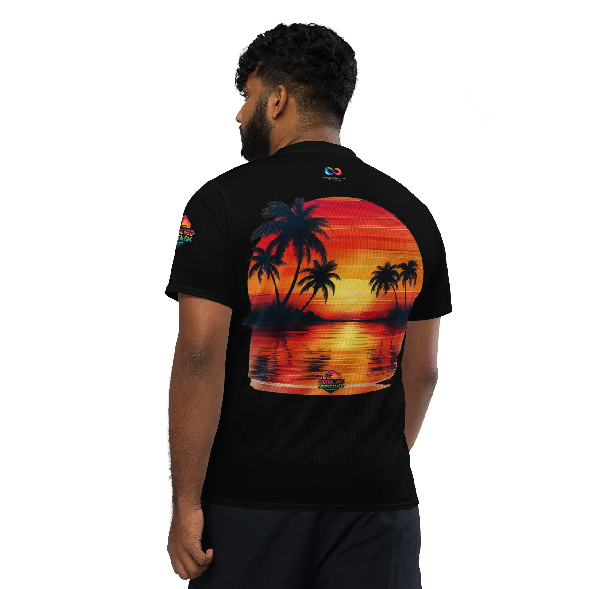 LIMITED EDITION - CNX Core All-over print Unisex Tee — Digital Neo Tropicalism 001 product image (5)