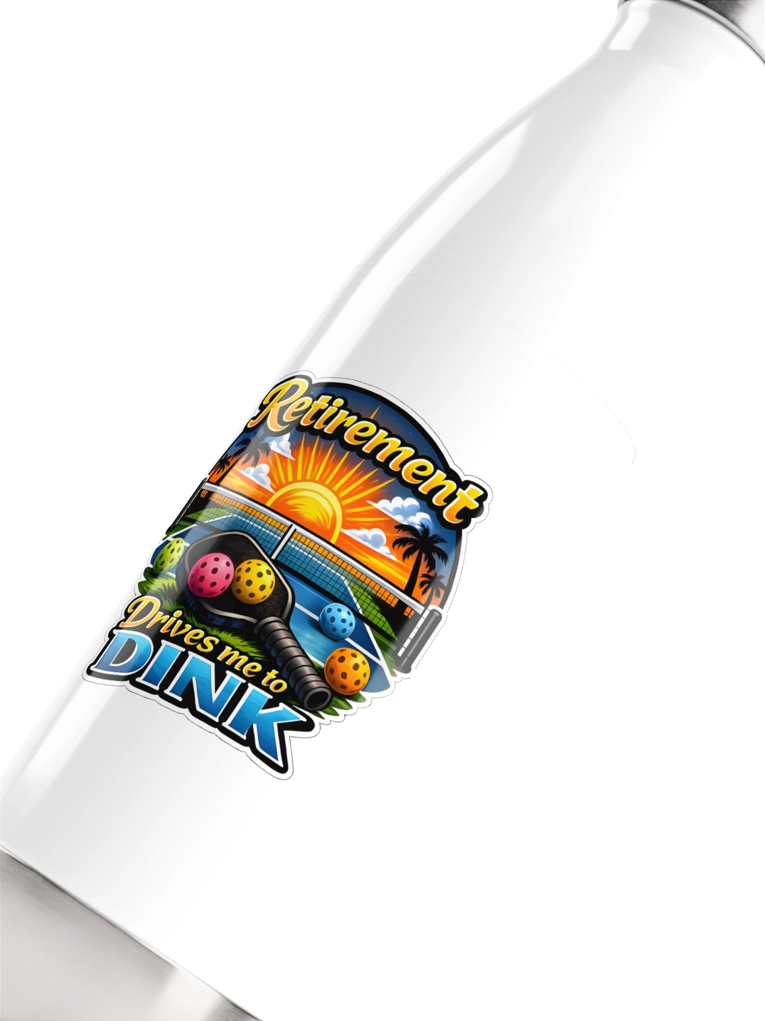 Retirement Drives Me to DINK Pickleball Bottle product image (5)