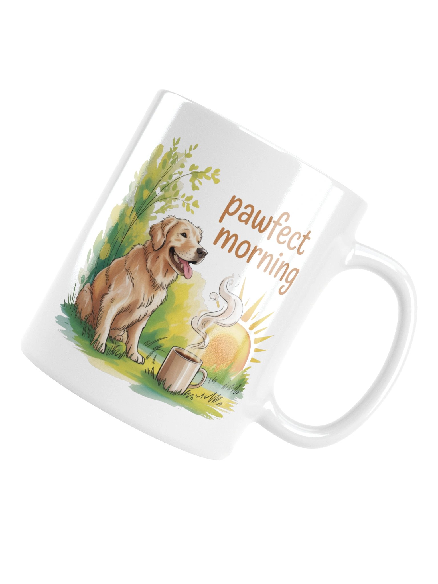 Pawfect Morning Dog Coffee Mug – Cozy Nature Design product image (18)