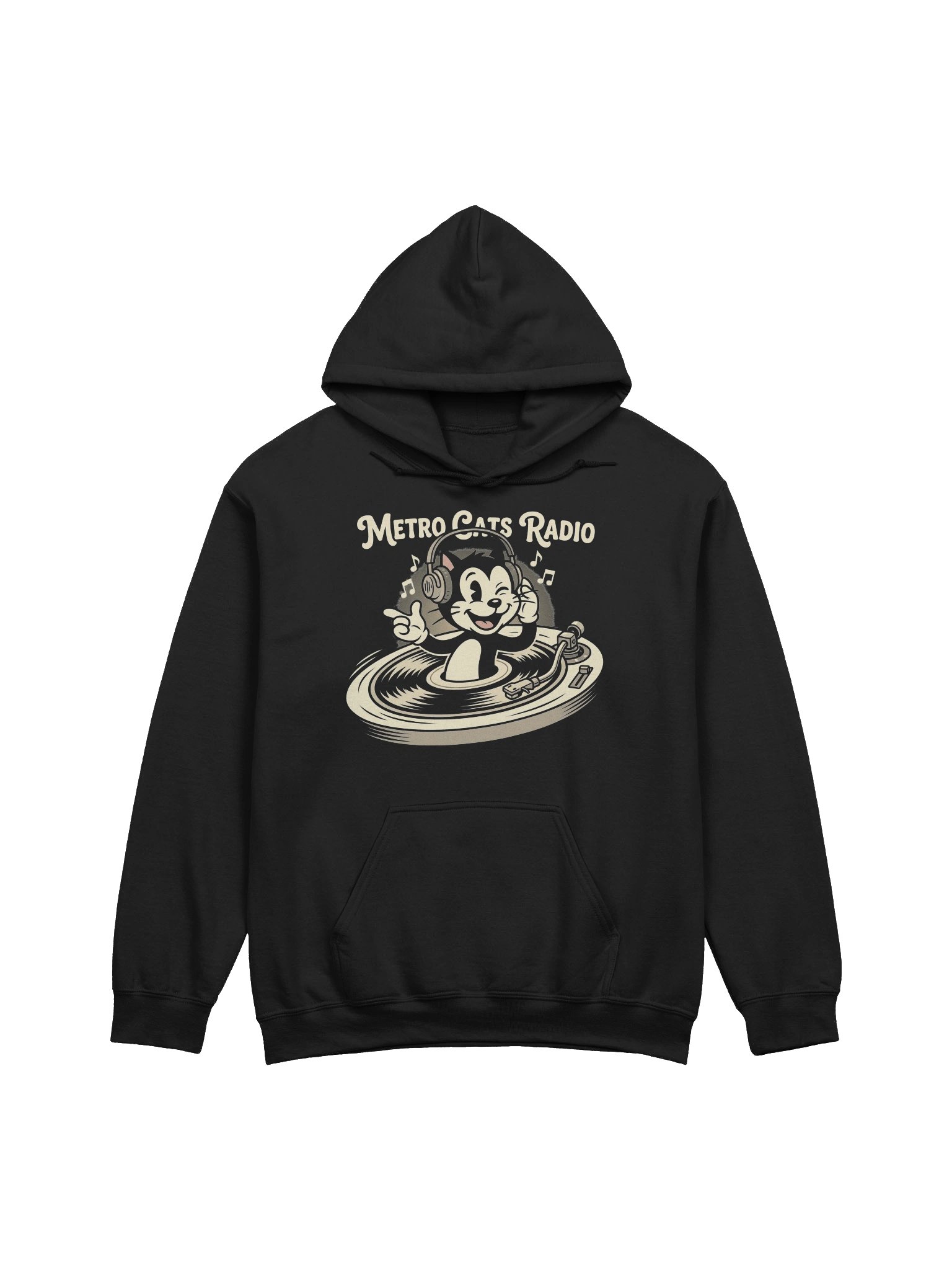 Metro Cats Radio Sports Premium Hoodie: Purr-fect Music Style product image (1)