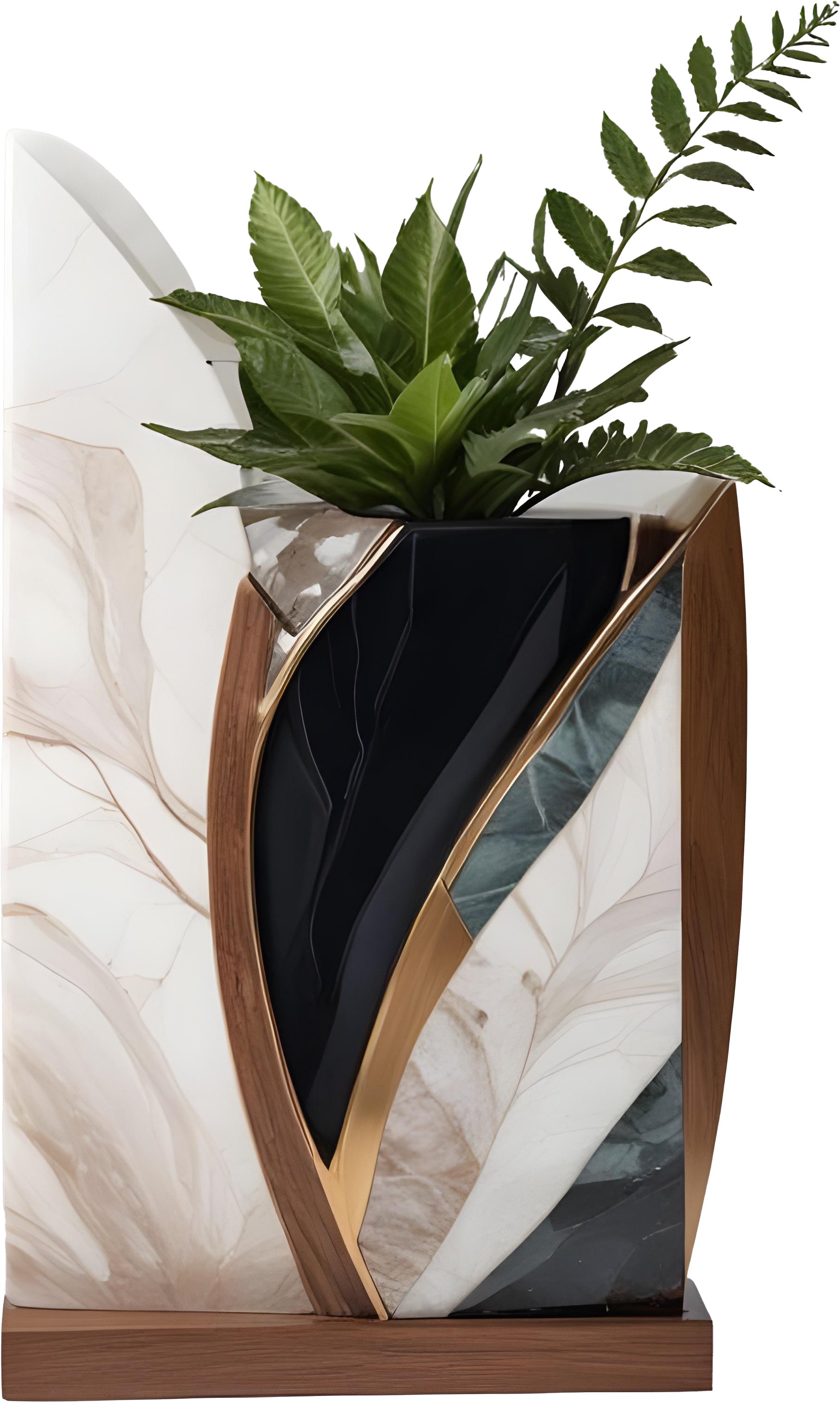 Dream of Eternity – Geometric Elegance Vase PNG product image (1)