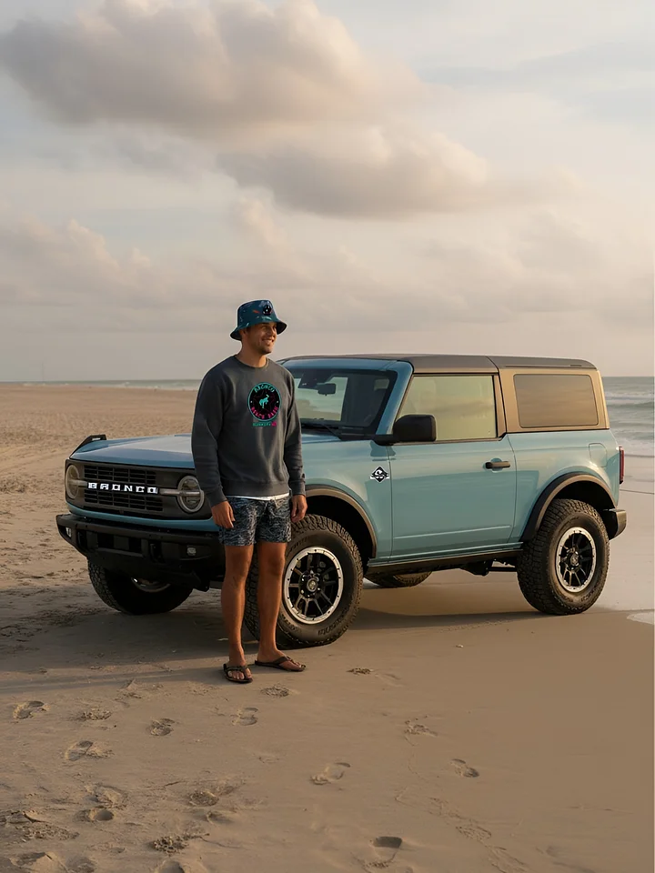 2025 Bronco Beach Bash Ocean City / Destination Bigfoot Bronco Collab | All-Over Print Reversible Retro Bucket Hat product image (1)