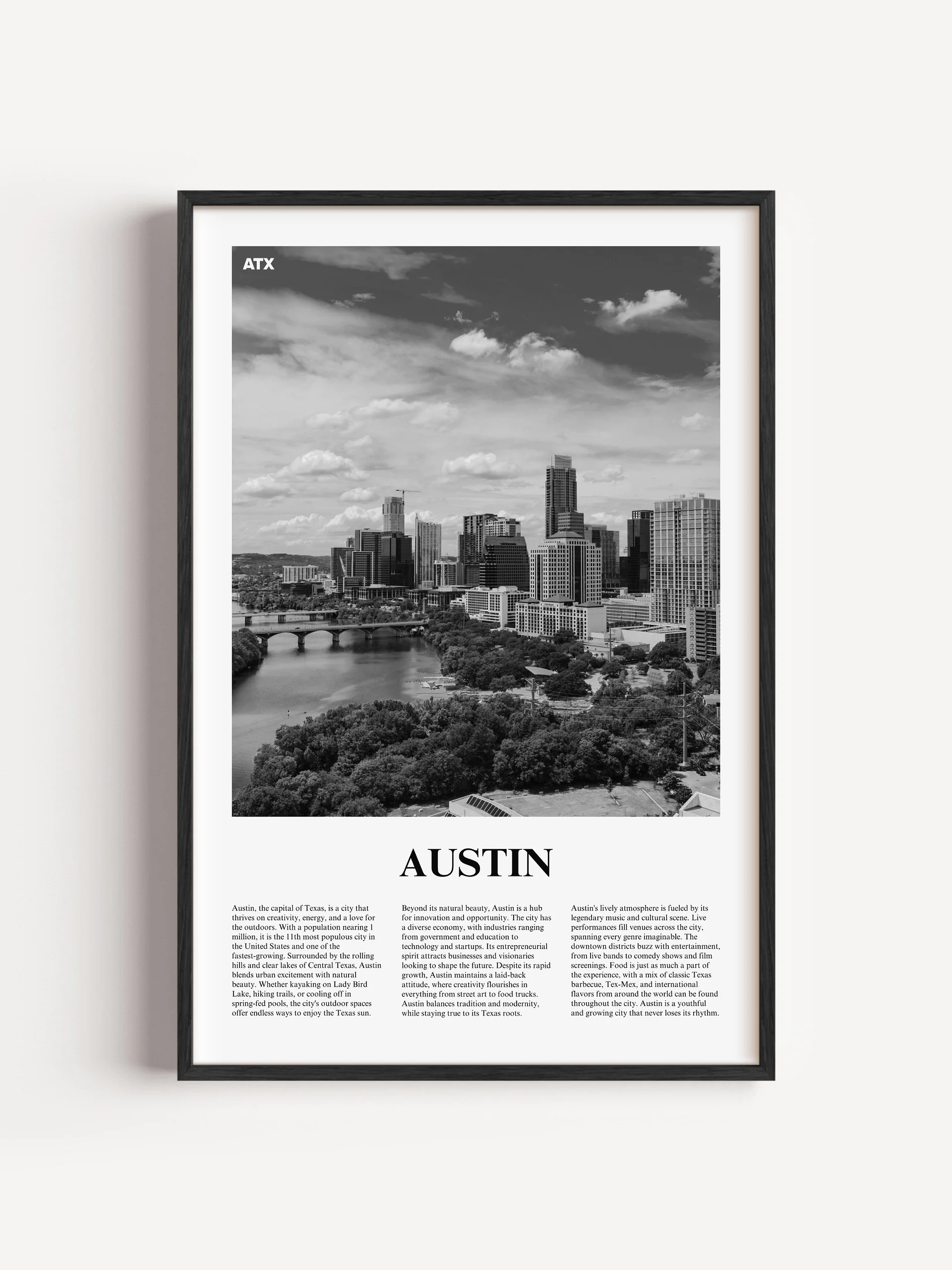 Austin 01 Newspaper Poster | Framed product image (1)