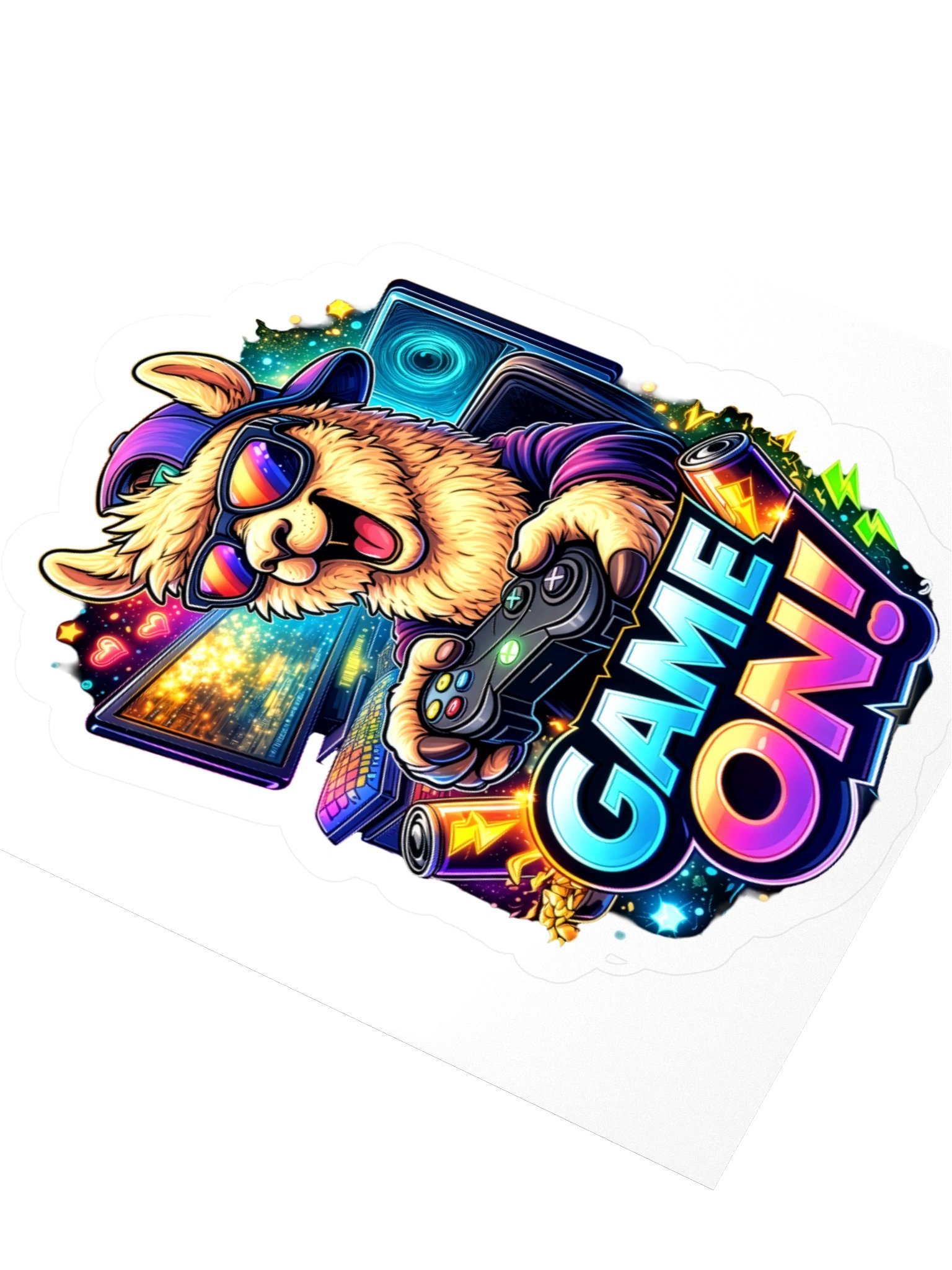 Game On, Llama — Vinyl Sticker product image (3)