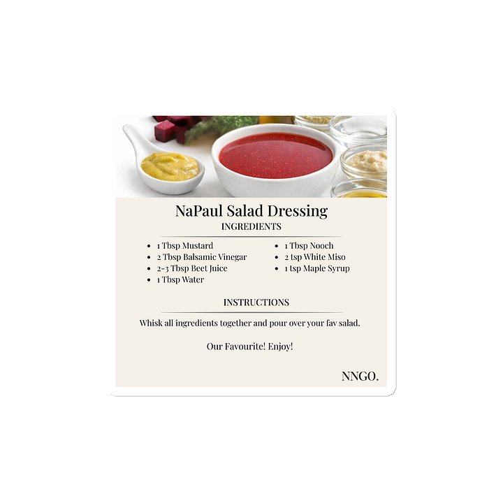 NaPaul Salad Dressing Recipe Magnet product image (1)