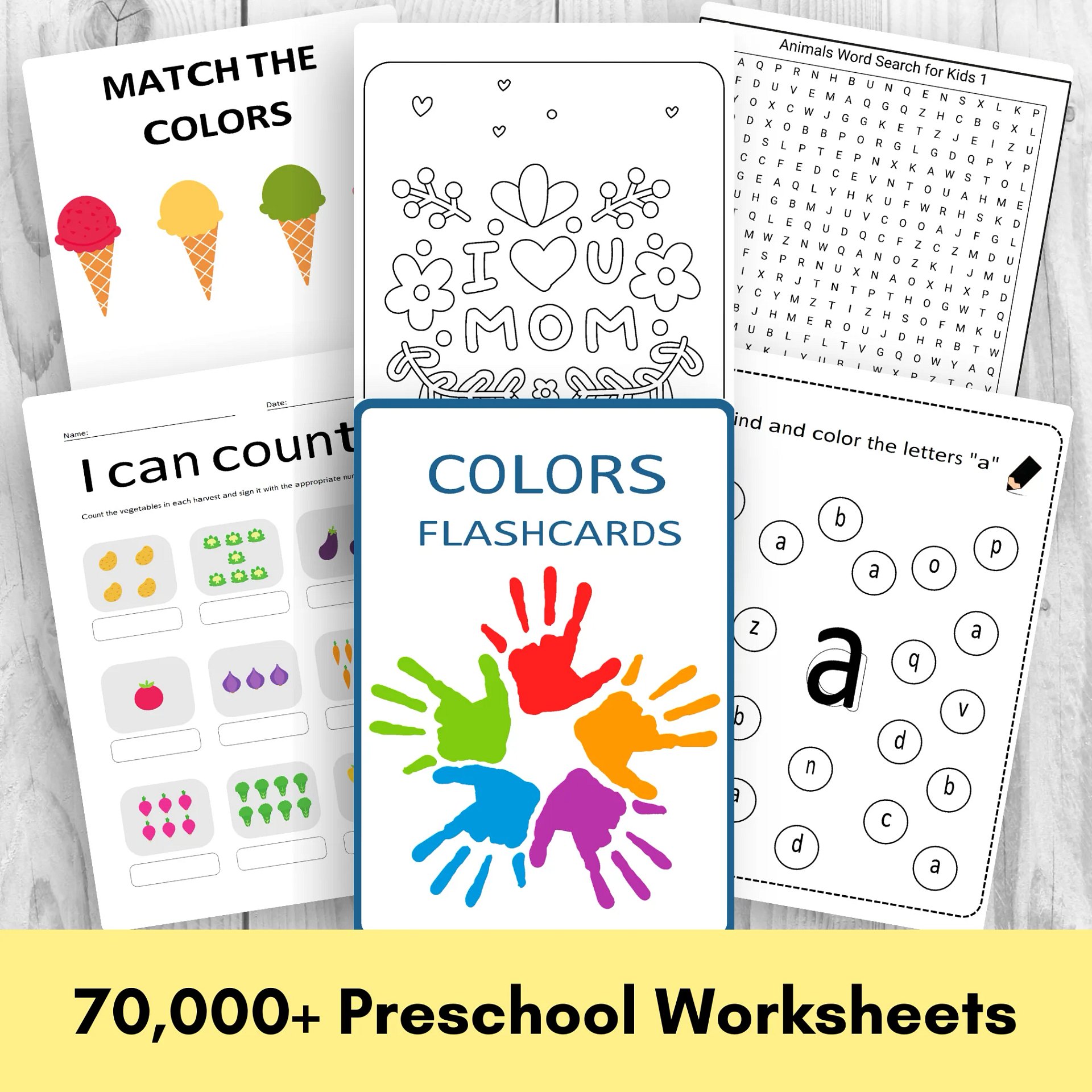 70,000+ Preschool & Kindergarten Printable Worksheets product image (1)