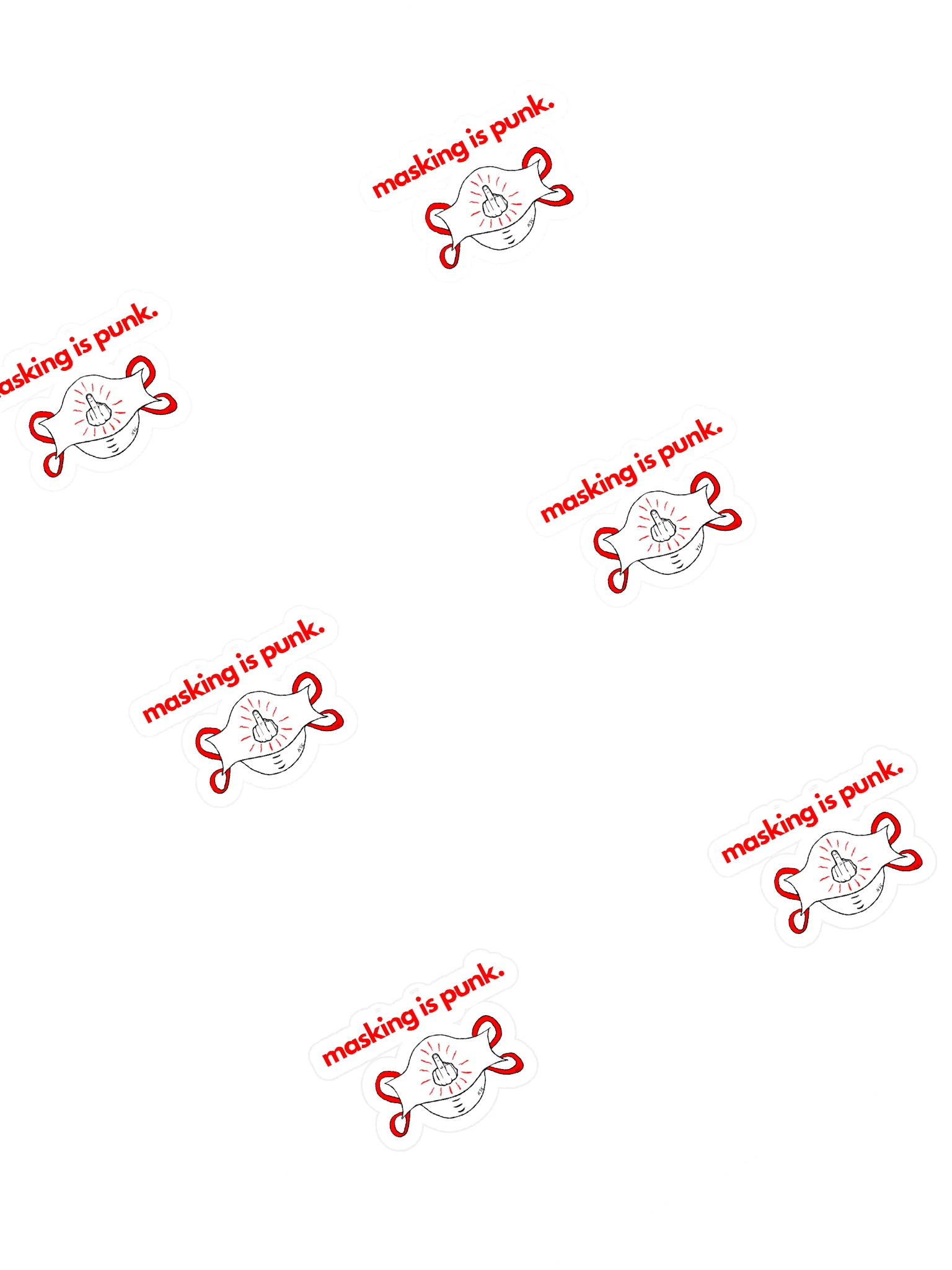 Masking Is Punk sticker 6 pack product image (1)