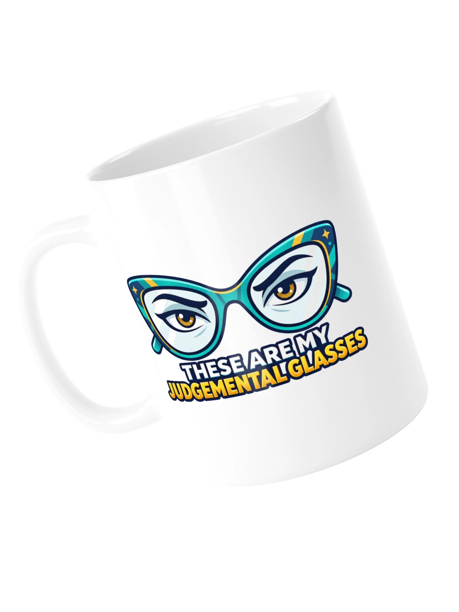 These Are My Judgemental Glasses - Cat Eye Mug product image (13)