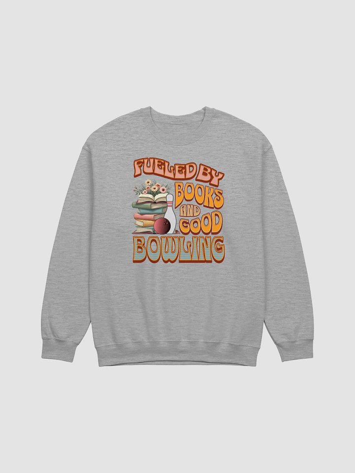 Fueled By Books And Good Bowling Literary Sporty Fusion Crewneck product image (21)