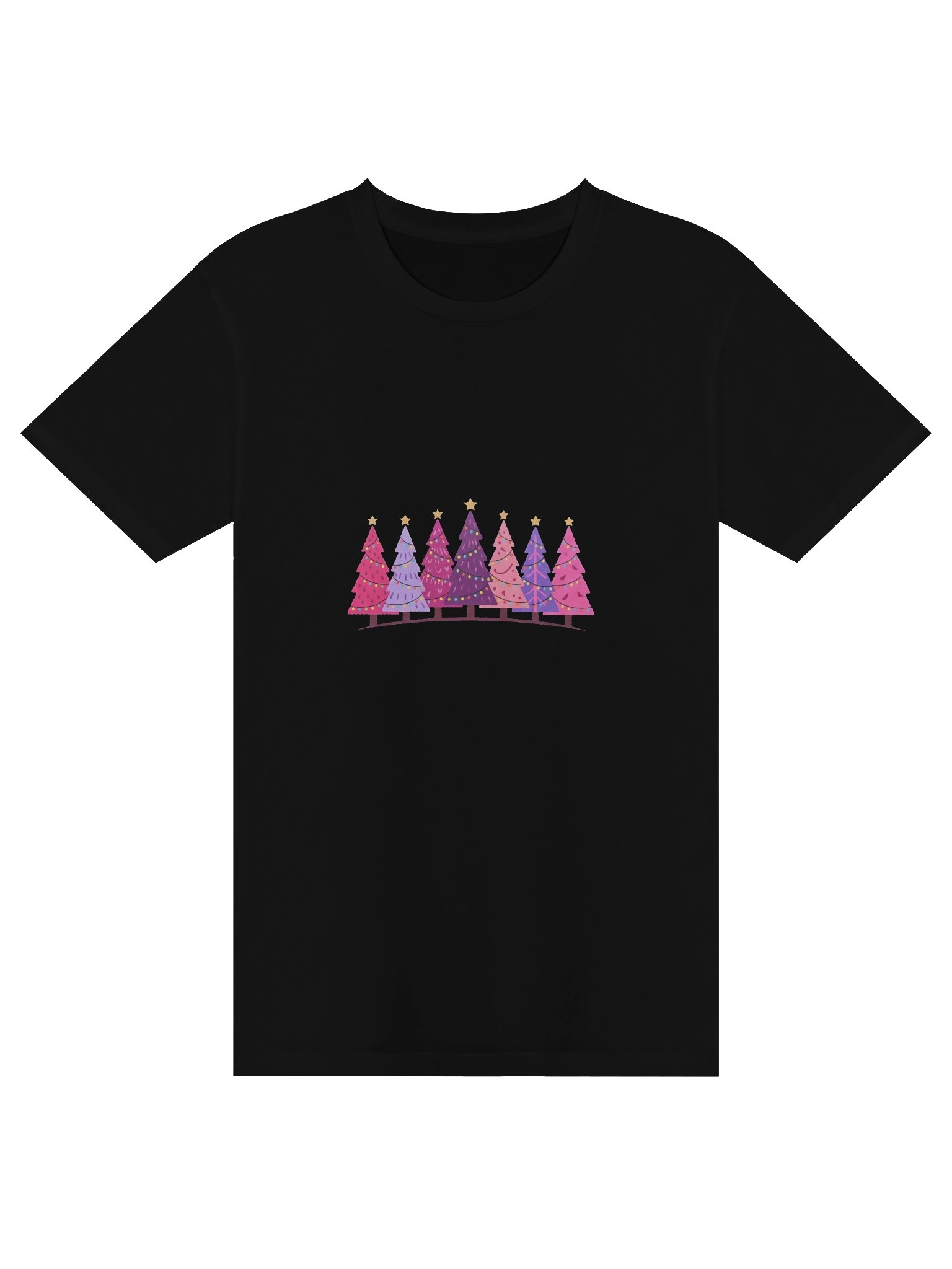 Colorful Christmas Tree T-Shirt, Festive Holiday Tree Graphic Tee, Pink Christmas Shirt, Cute Winter Gift product image (9)