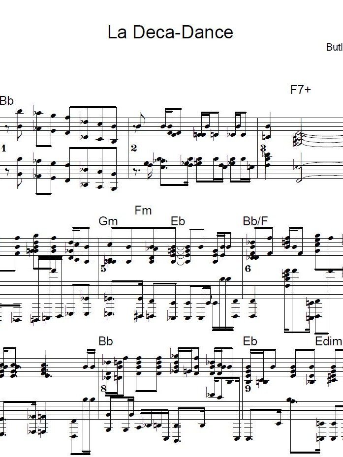 La Deca-Dance - Blues piano - Piano sheet music product image (1)