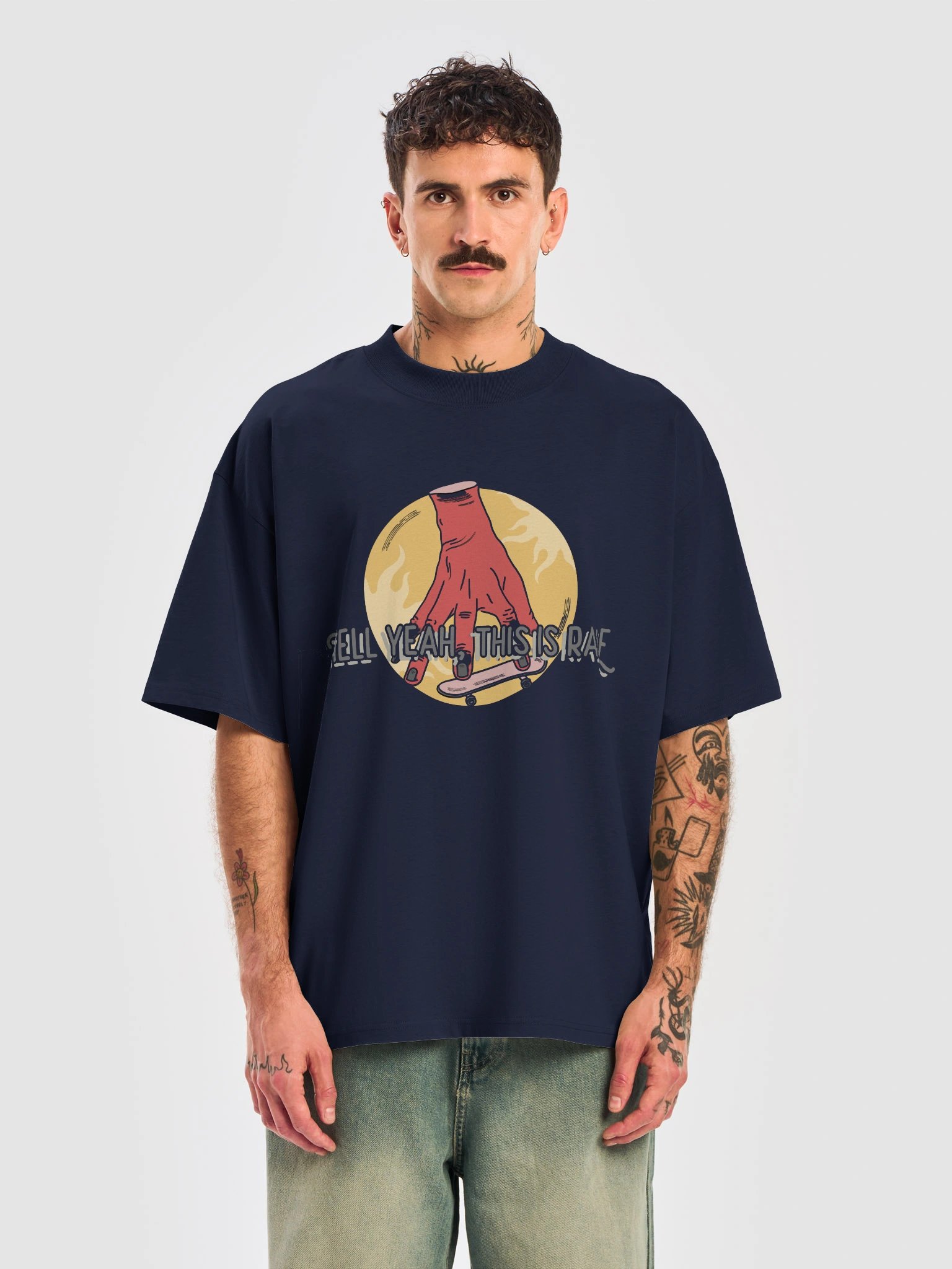 "Hell Yeah, This Is Rave!" Skater-Vibes Graphic T-Shirt product image (19)