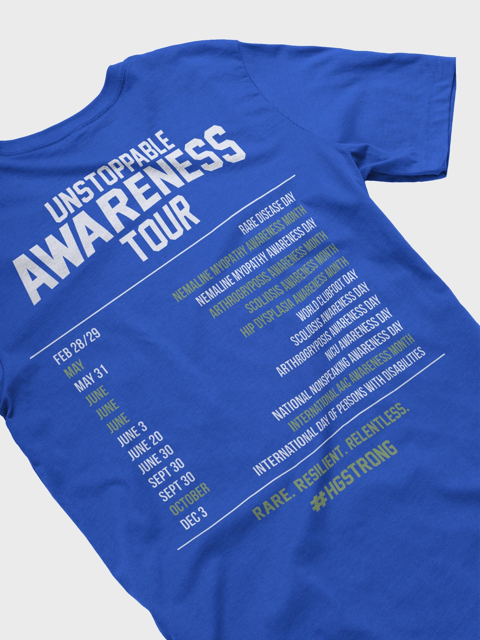 AMC Awareness - #HGSTRONG Badge Awareness Dates Adult Unisex Tee product image (4)