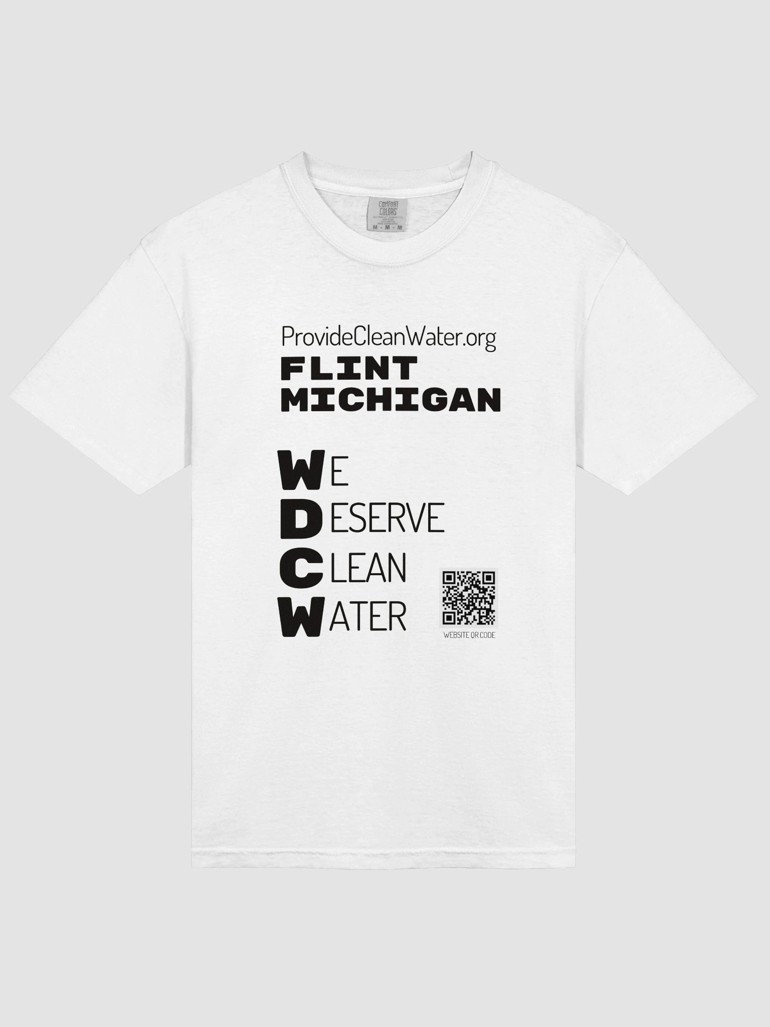 Flint, MI WDCW White T-Shirt product image (3)
