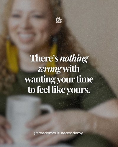 There’s nothing wrong with wanting your time to feel like it truly 𝘣𝘦𝘭𝘰𝘯𝘨𝘴 to you. ✨