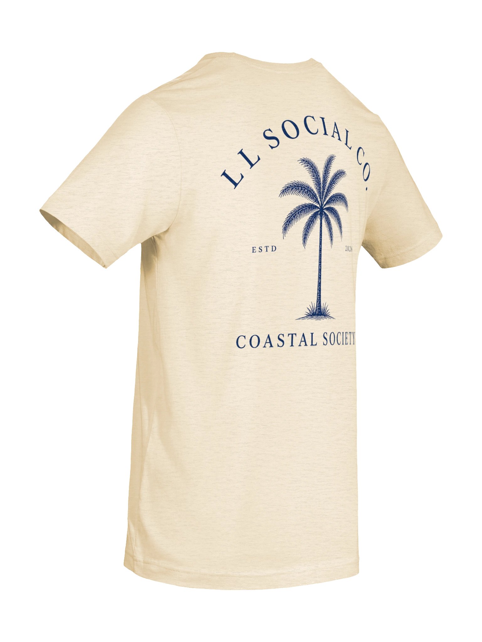LL Social Co. Coastal Society Essential Tee — Palm | Navy product image (88)