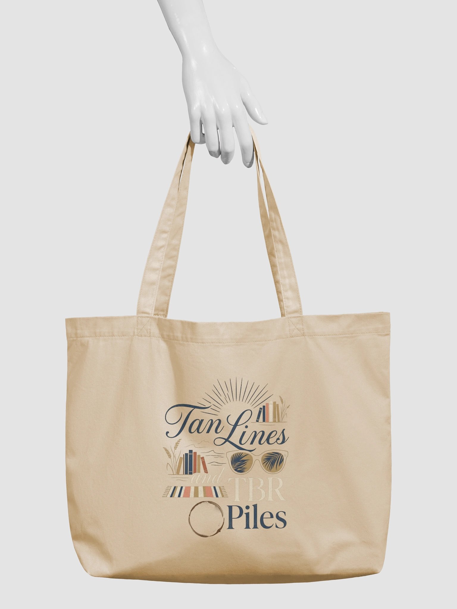 Tan Lines and TBR Piles Summer Beach Reader tote bag for Book Lovers product image (3)