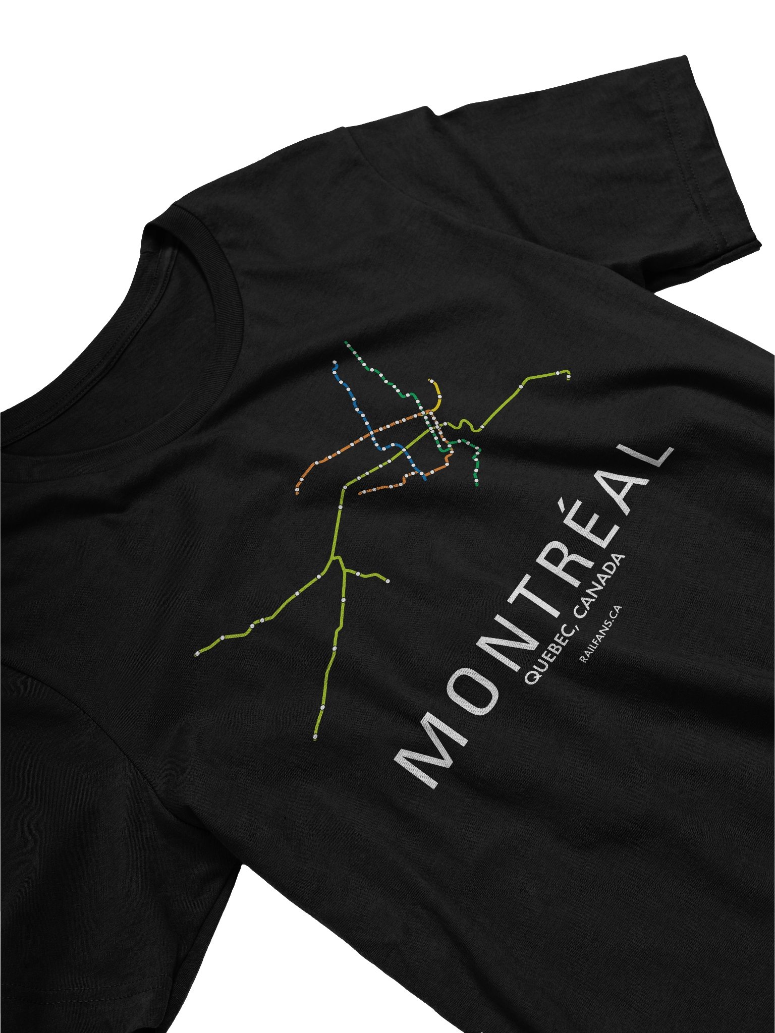 The Rail Fans Canada Map T-Shirt - Montréal product image (2)