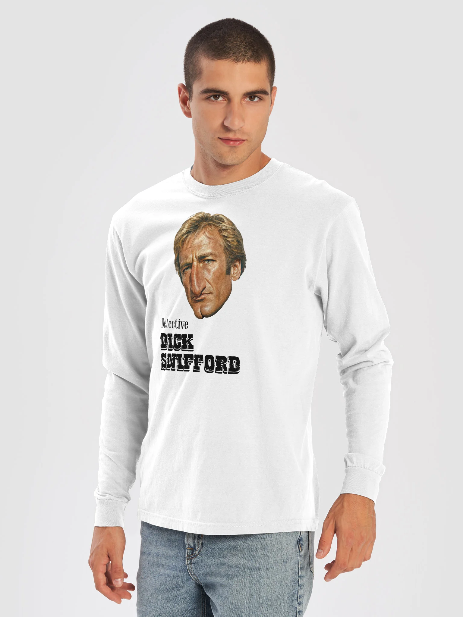 Dick Snifford Portrait Long Sleeve T-Shirt product image (37)