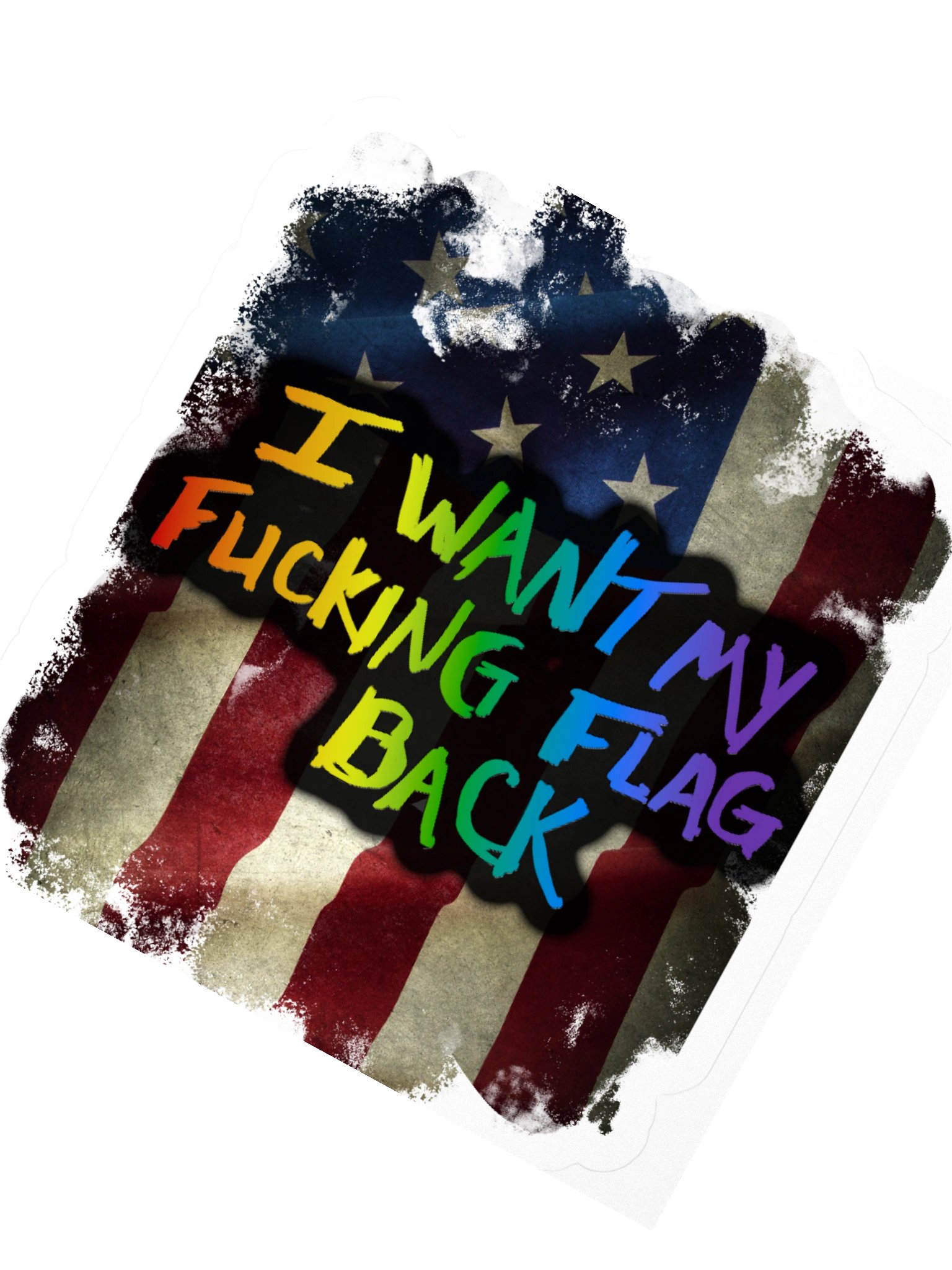 Rainbow Flag Statement Kiss Cut Stickers product image (6)