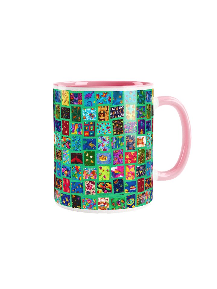 Quilt Mug (Pink/White) product image (1)