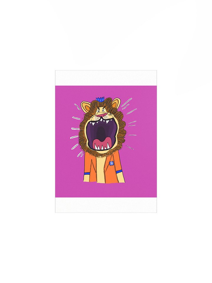 "Stop lion around and get to work" Print product image (1)