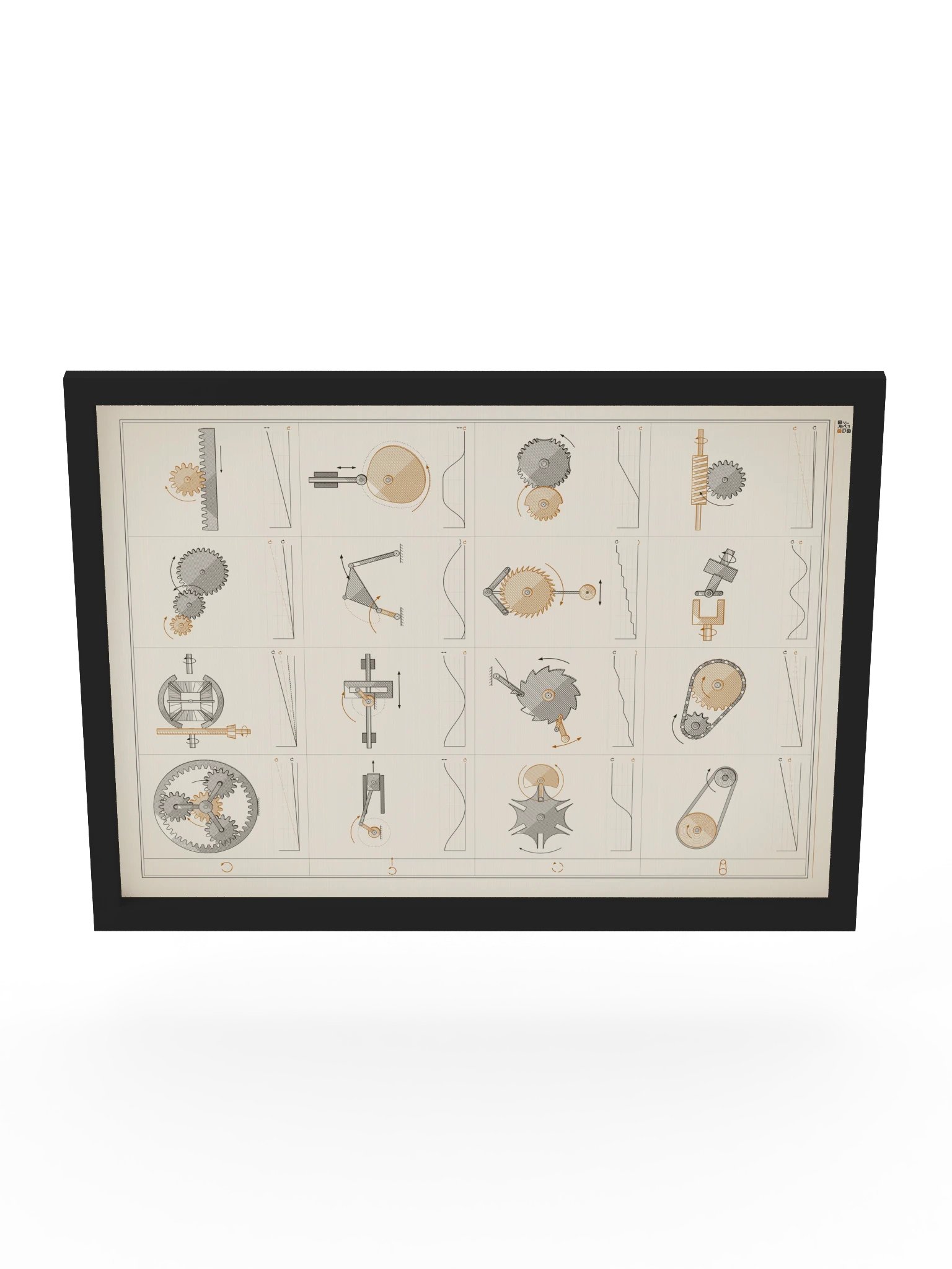 MOTION · 機構図鑑の版画 · 額装 product image (10)