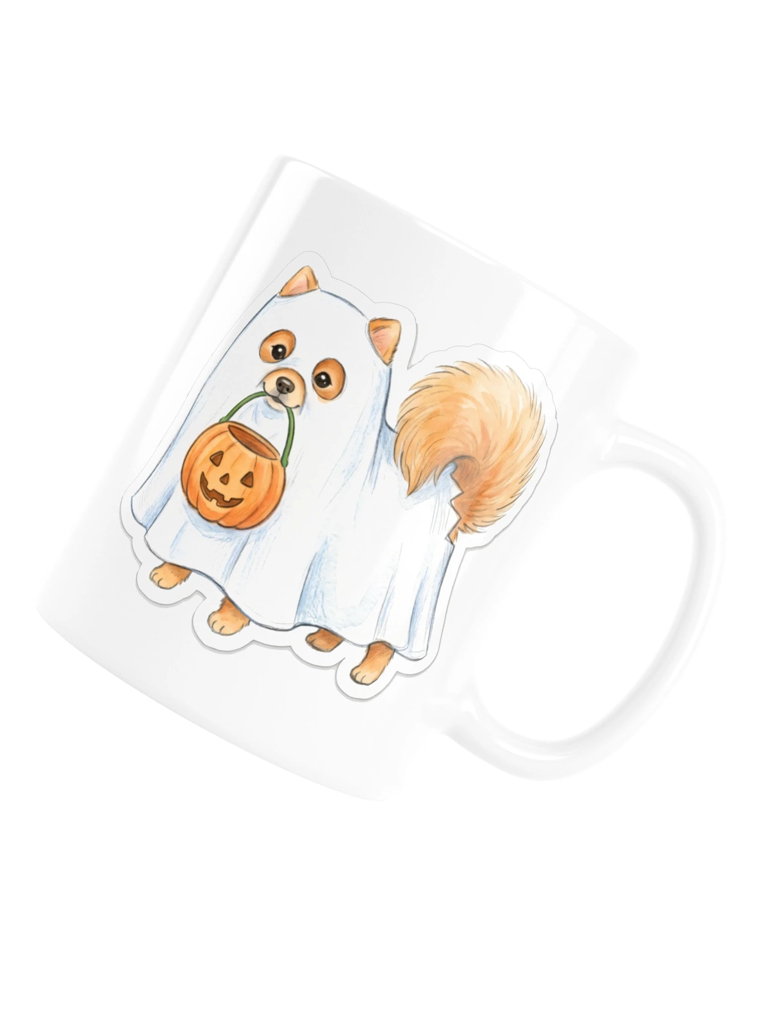 Little Ghost Pomeranian Mug product image (6)