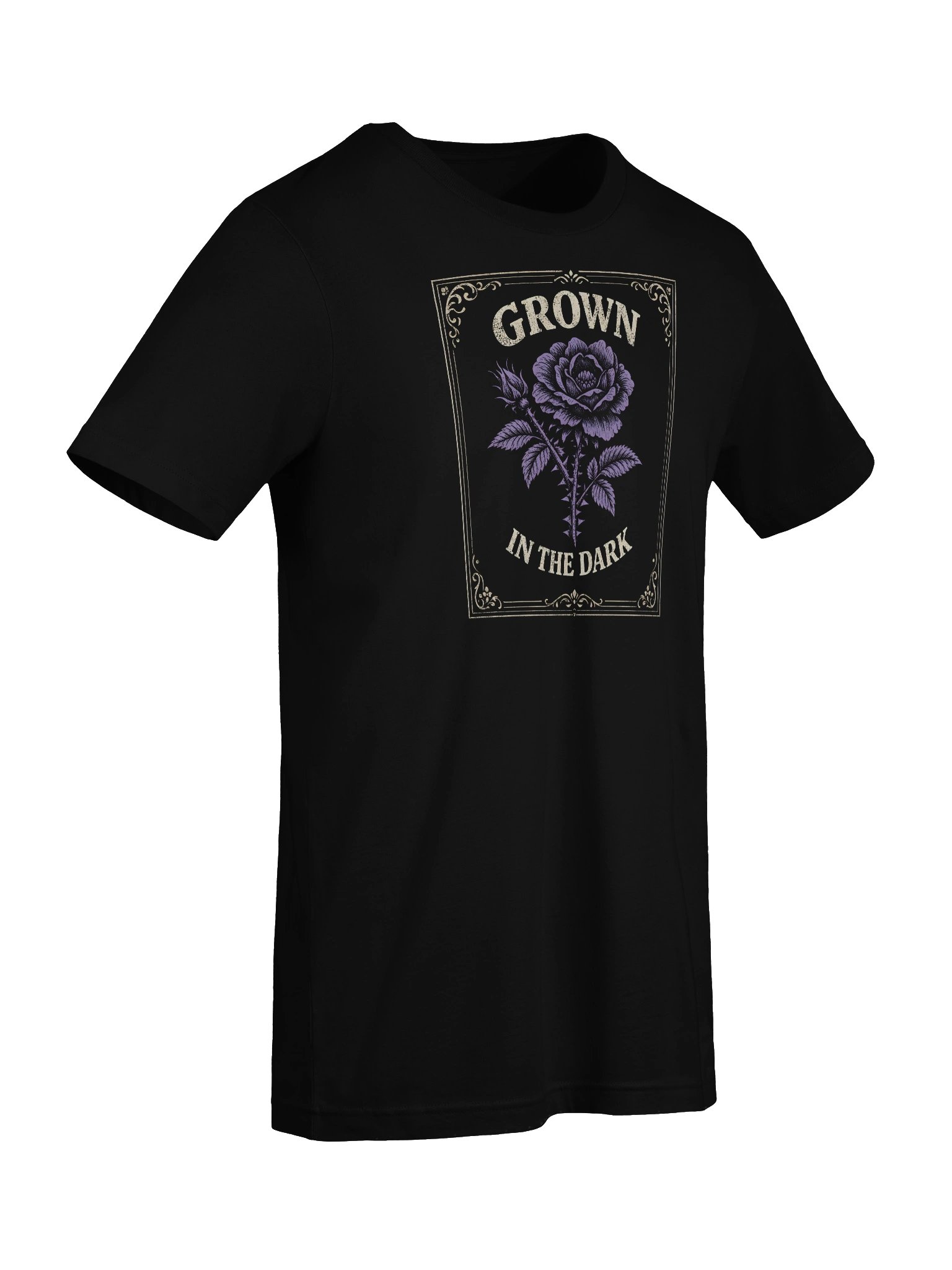 Lavender Rose Botanical T-Shirt - Grown In The Dark Floral Tee product image (9)