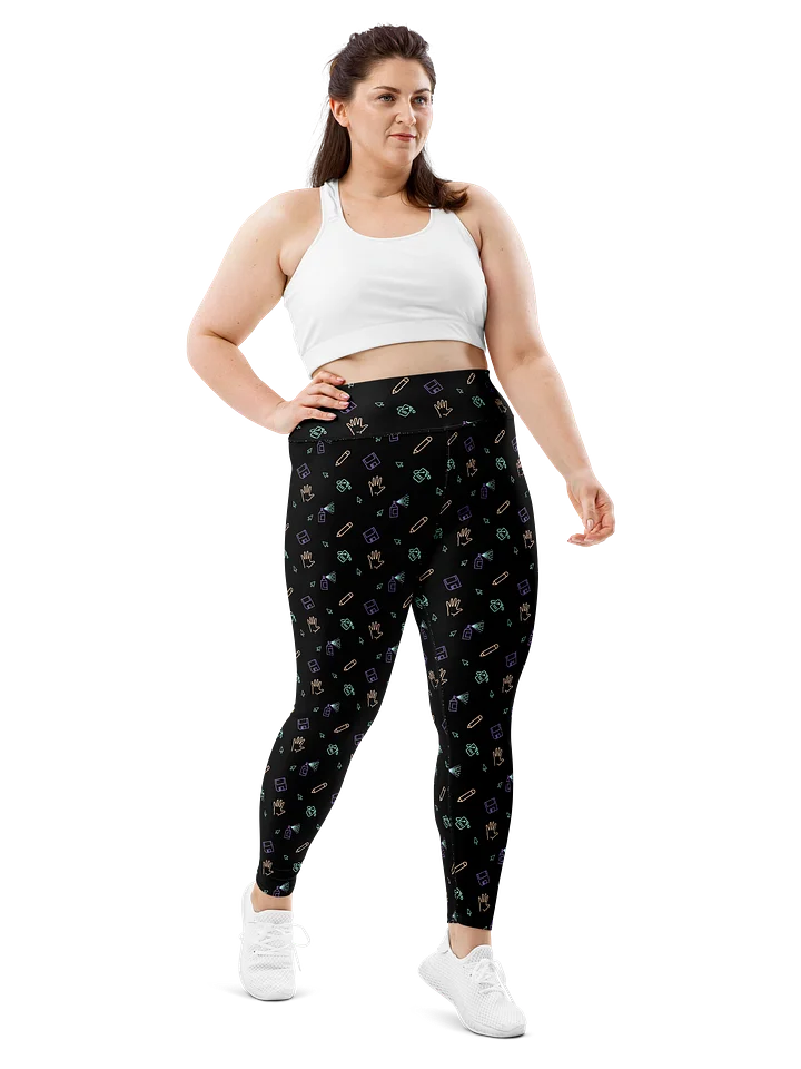 Computer Lab pattern plus size leggings product image (1)