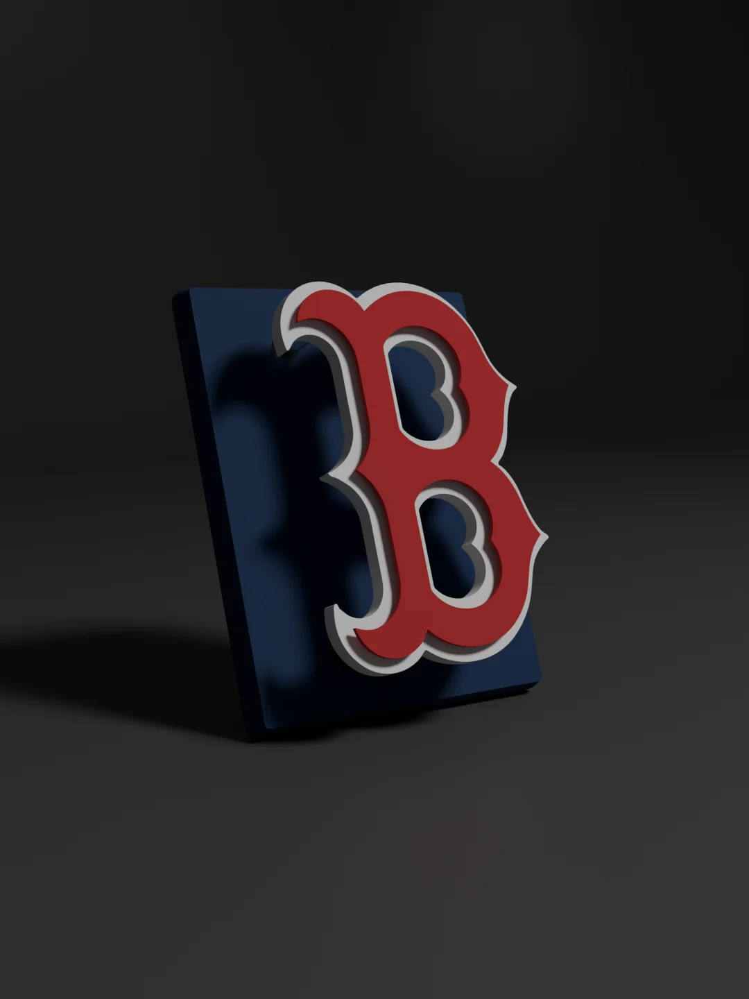 Boston Red Sox B 3D Printed Floating Logo Sign (Digital File Only) product image (1)