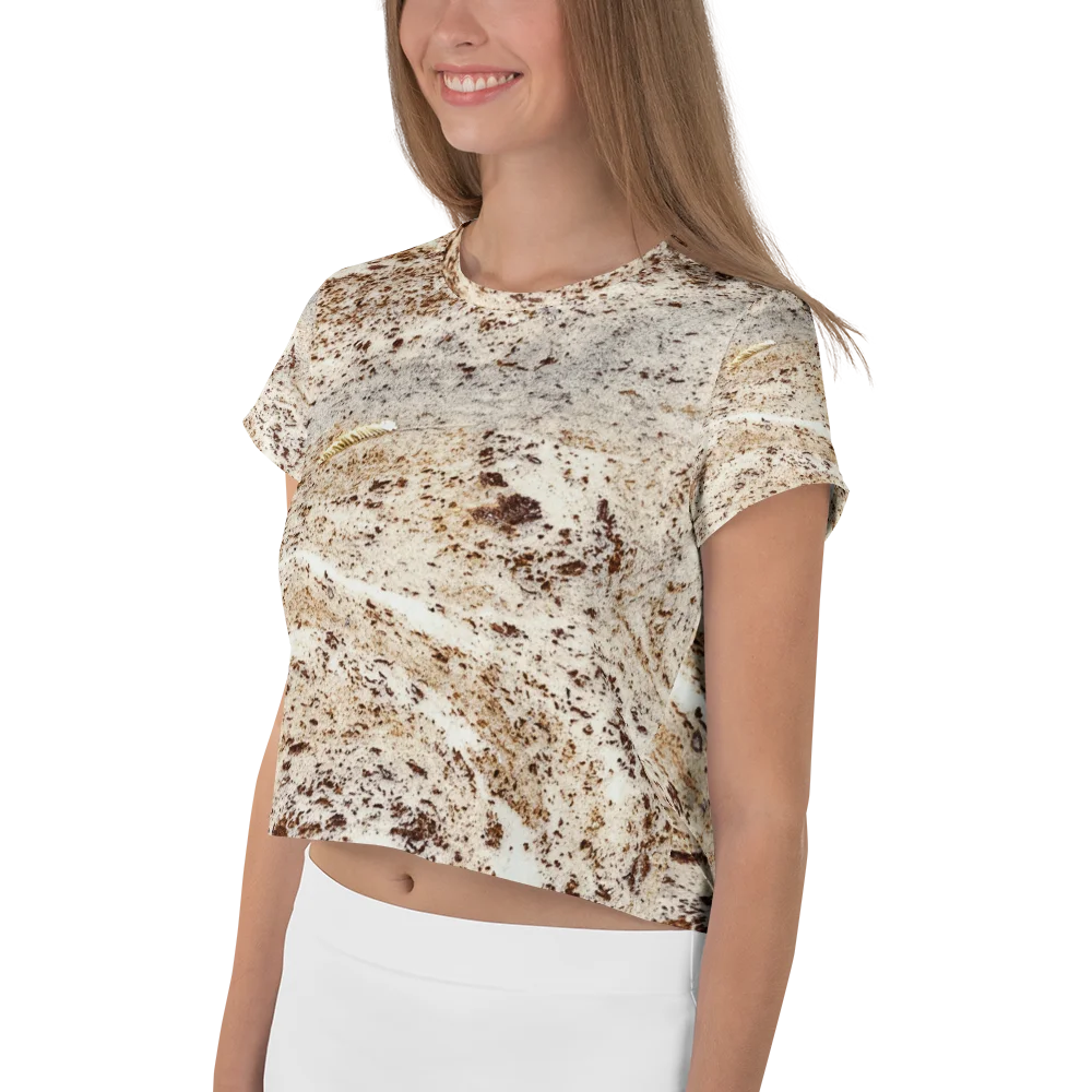 Espresso Swirl All-Over Print Crop Tee product image (3)