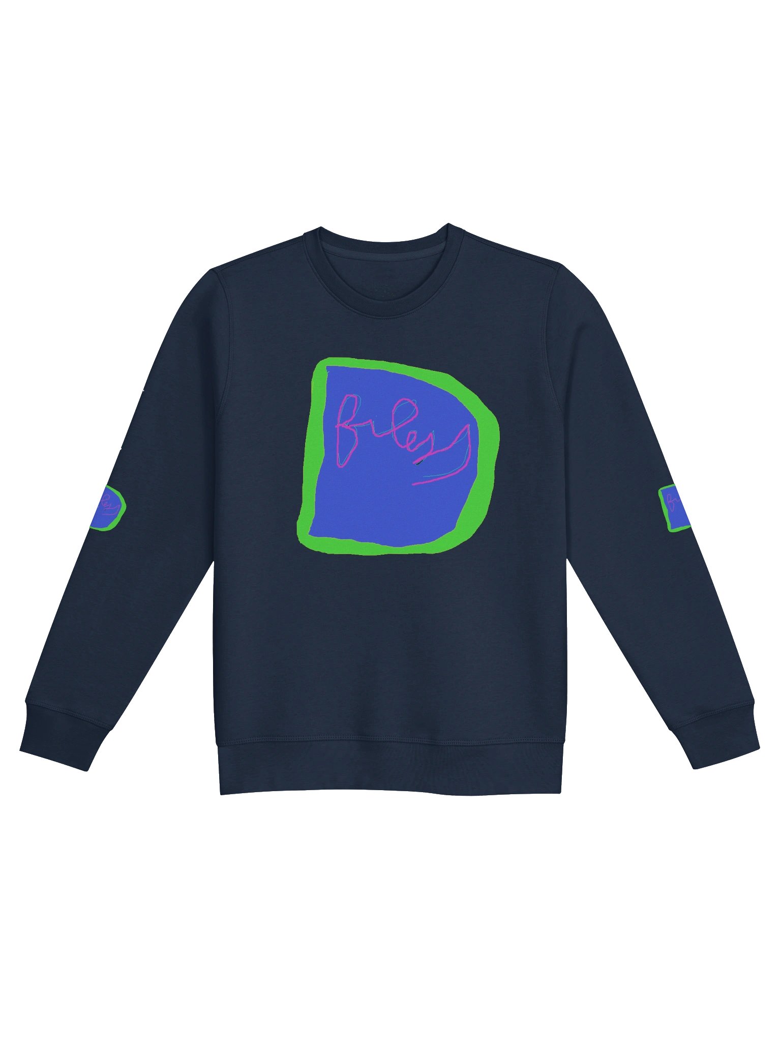 Abstract Blue Scribble Sweatshirt product image (1)