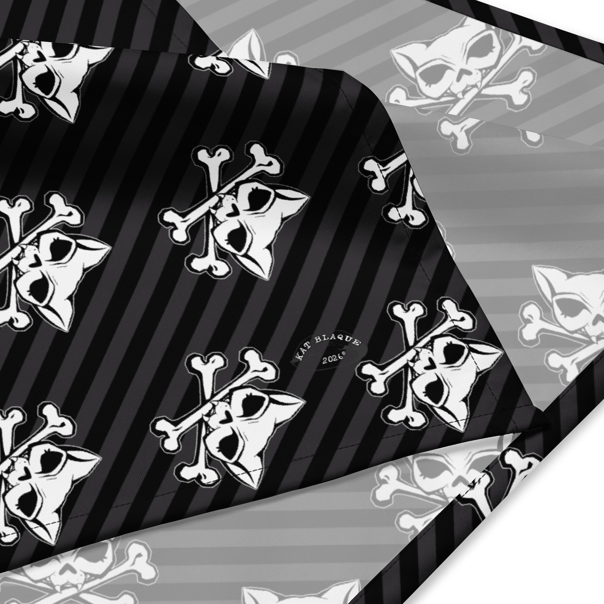 Blaque Stripped Kat Skull Bandana product image (2)